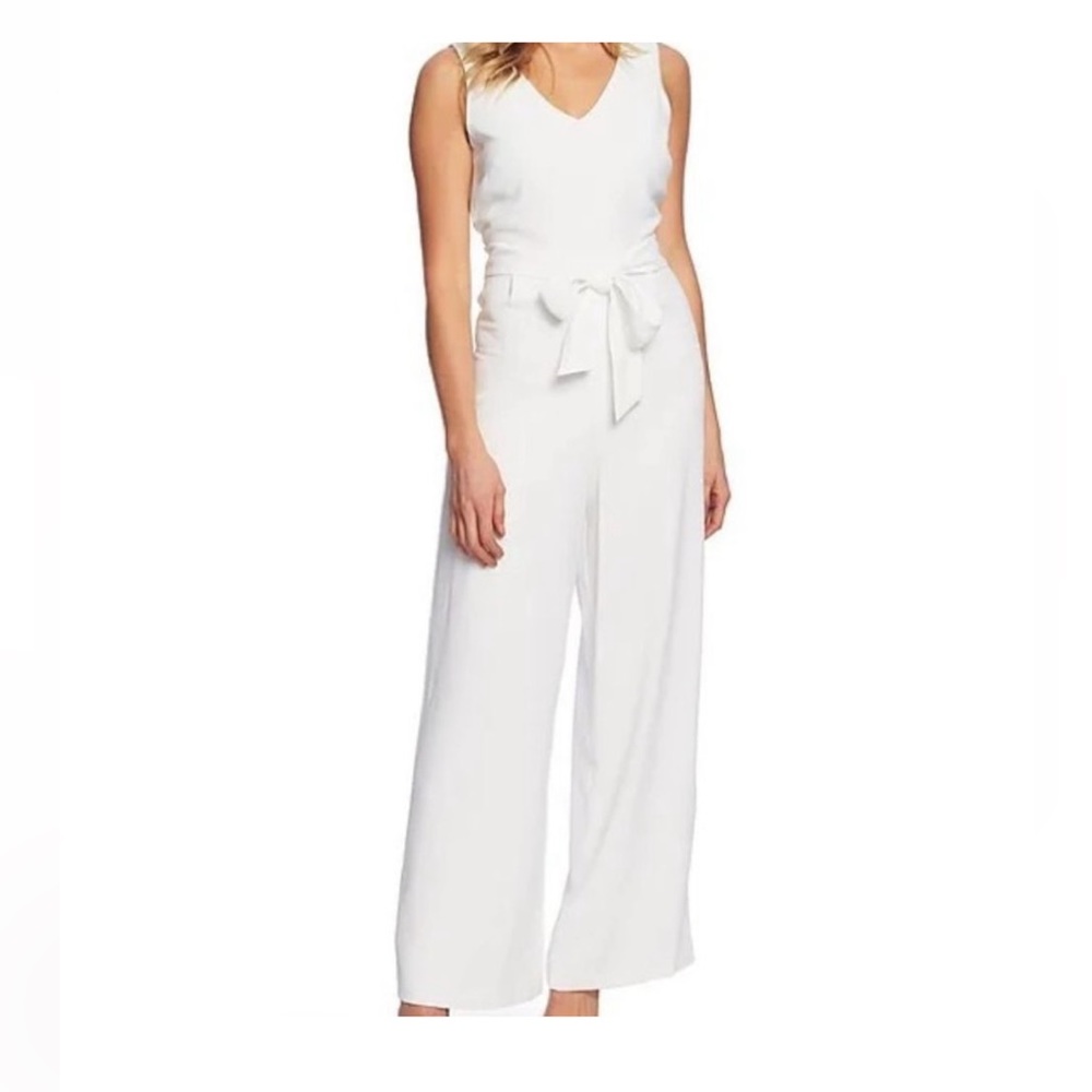 CeCe White Wide Leg Jumpsuit
